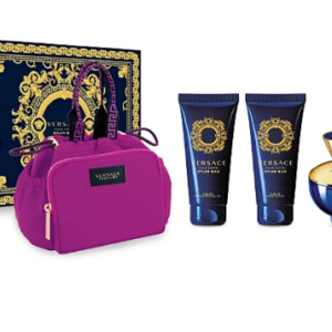 KIT VERSACE DYLAN BLUE EDP FEMININO + GEL DE BANHO + LOCAÇÃO CORPORAL + BOLSA